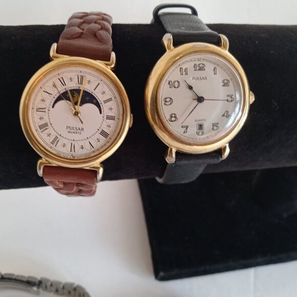 Lot of 5 Vintage Pulsar Watches - 1 Rare Native American Face - Picture 4 of 7